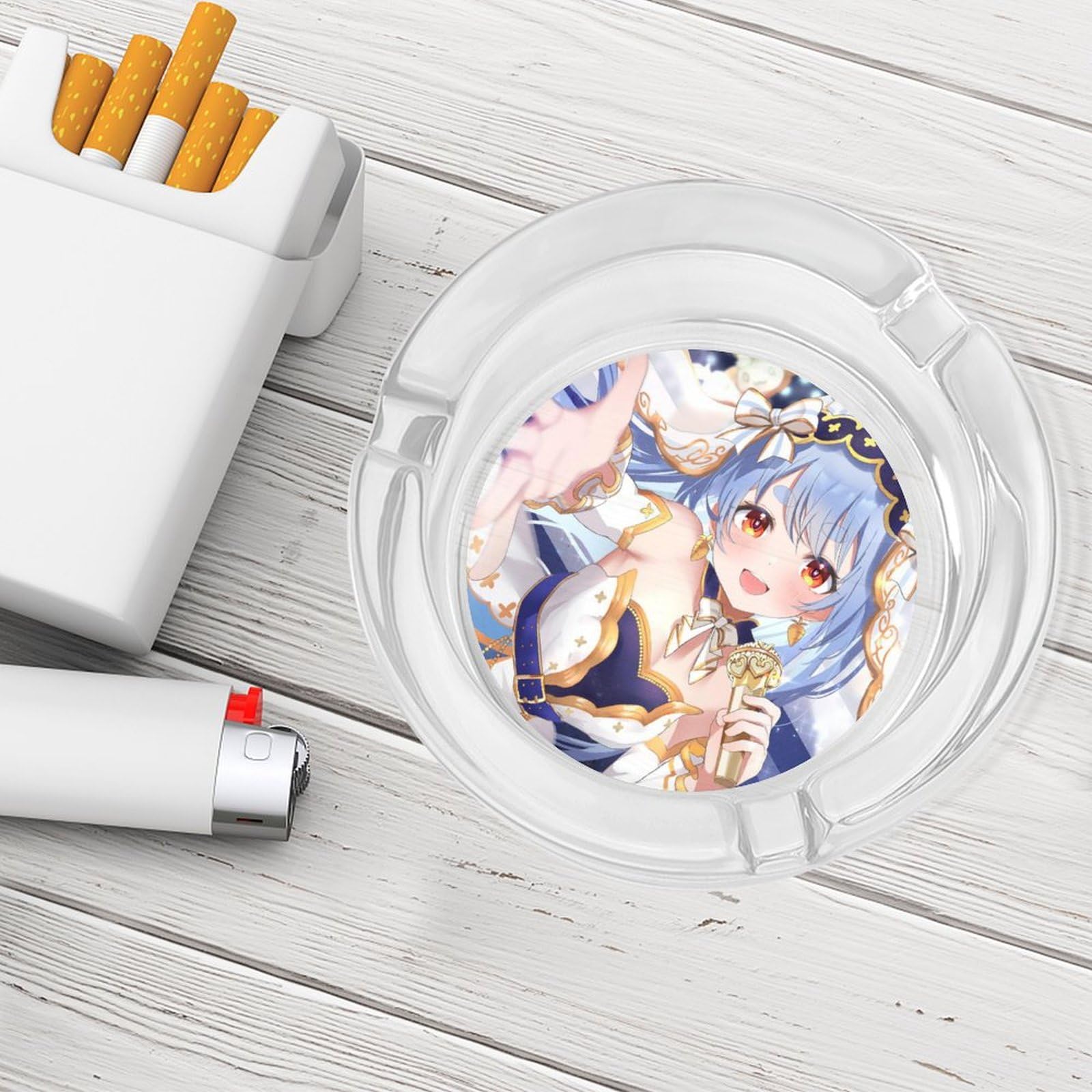 Amazon.co.jp: 灰皿 VTuber 兎田ぺこら ガラス はいざら ガラス灰皿